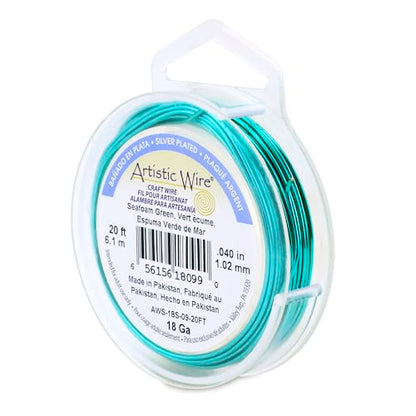 18 Gauge Silver Plated Tarnish Resistant Colored Copper Craft Wire