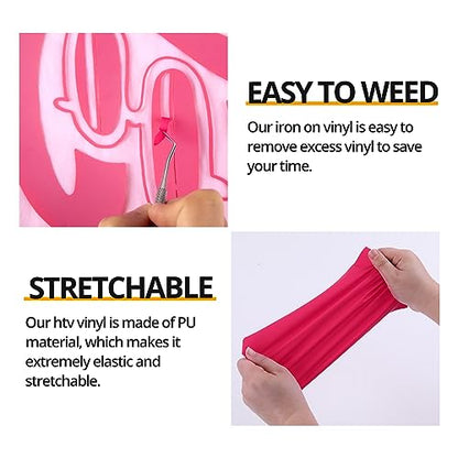 Pink Heat Transfer Vinyl Bundle (10 Count)