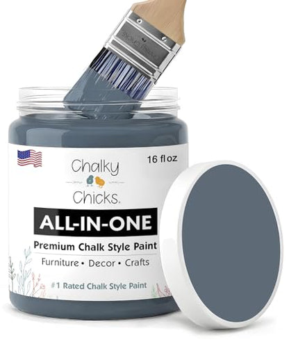 Steel 16 Fl Oz Chalk Paint for Furniture All in One
