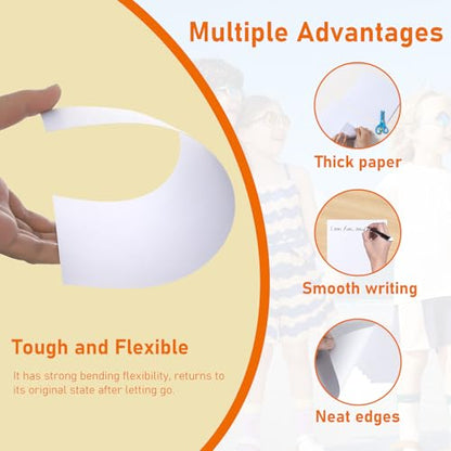 100 Sheets Bright White Cardstock 8.5 x 11 Printer Paper 75lb (100 Count)