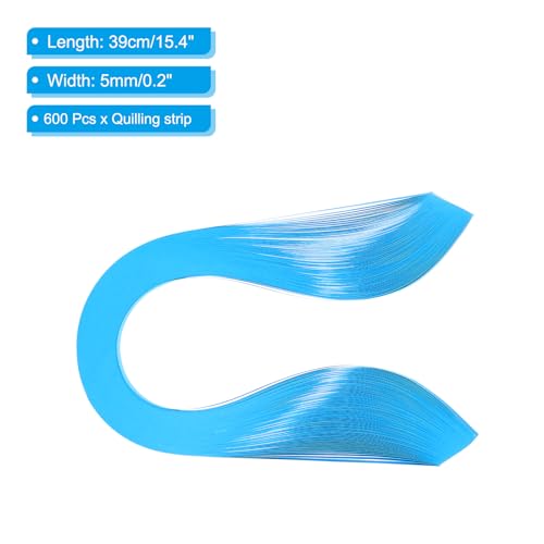 Quilling Strips Paper 600pcs 5mm 39cm Origami Paper Quilling Kits for Art DIY Hand Craft Christmas