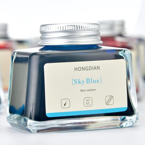 Hongdian Fountain Pen Bottled Ink Sky Blue Color