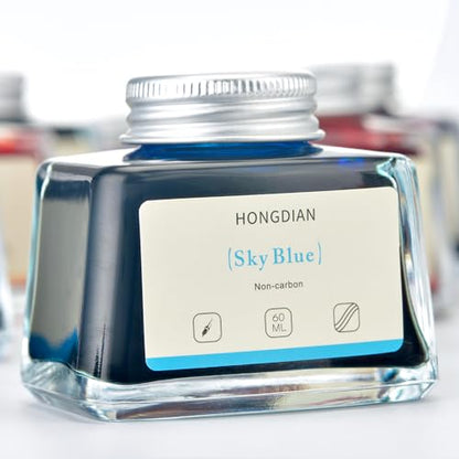 Hongdian Fountain Pen Bottled Ink Sky Blue Color