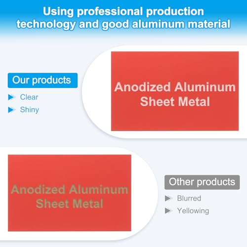 5x8 Inch Anodized Aluminum Sheet Metal (14 Count)