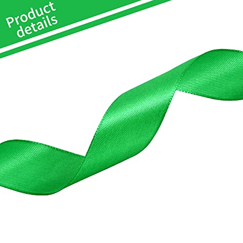 1 Inch x 100yds Emerald Green Satin Ribbon for Craft