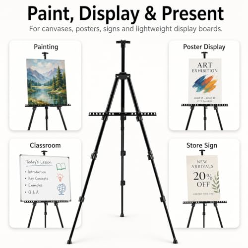 17 66 Inch Adjustable Art Easel Stand for Painting and Sign