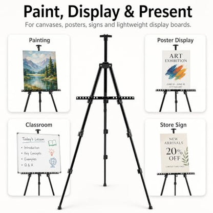 17 66 Inch Adjustable Art Easel Stand for Painting and Sign