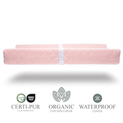 Organic Cotton Covered Contoured Baby Changing Pad