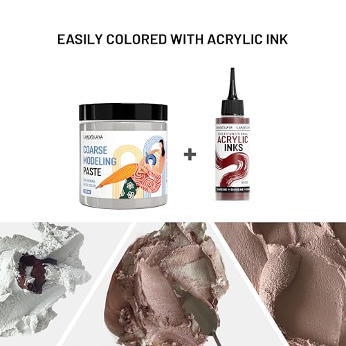 Coarse Modeling Paste for Textured Art and Acrylic Painting (8.45 Fl Oz)