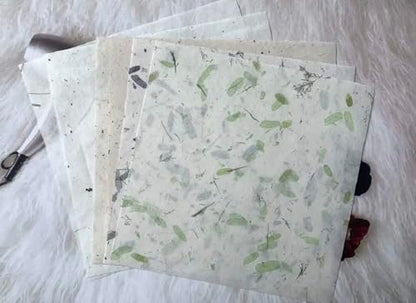 Natural Fiber Mulberry Paper 8 x 8 Inches (50 Count)