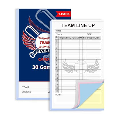 30 Baseball Lineup Cards with 4