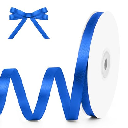 3 8" x 50 Yards Royal Blue Satin Ribbon Crafts Gift Wrapping (150 Foot)