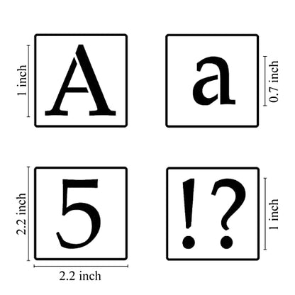 1 Inch Alphabet Letter Stencils for Painting (70 Count)