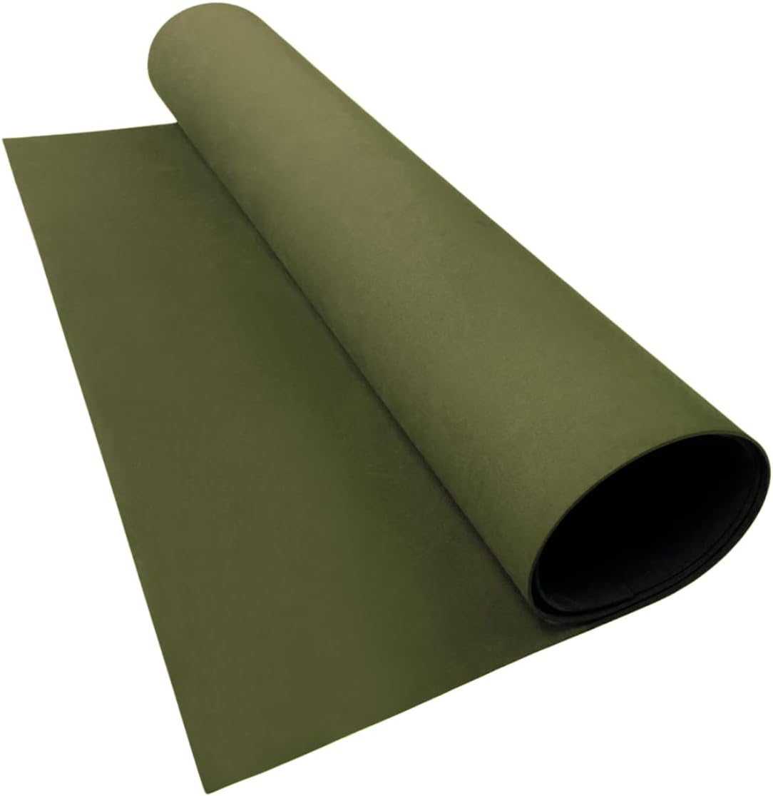 LotusFoam Large 3mm EVA Foam Sheet - 44"x 85" High Density Foam 130 kg/m3 for Cosplay, Costumes, Crafts, Flooring, Outdoor Use - 35 Colors (Olive Green) - Olive Green - Crafty Corner