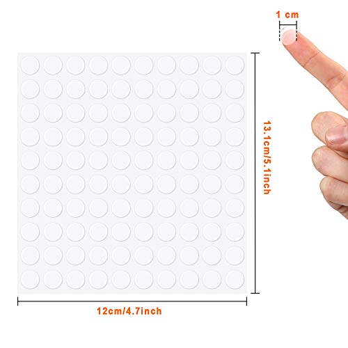 3000 Pcs Double Sided Adhesive Dots Clear Glue Point Tape Stickers Balloon Glue Round Mini No Traces Adhesive Sticker Dot Sticker for Classroom Decor Craft DIY Office (3000 Count)
