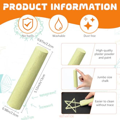 25 Pcs Sidewalk Chalks for Kids Non Toxic Jumbo Chalk for Party Gift Outdoor Art Classroom Play Painting (25 Count)