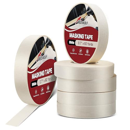 6 Pack Masking Tape 0.7" x 60 Yards (6 Count)