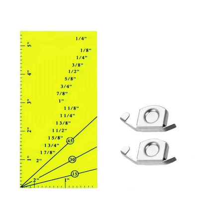 Sew Seam Allowance Ruler and 2PCS Magnetic Seam Guide for Sewing Machine Perforated Seam Gauge for Perfect 1