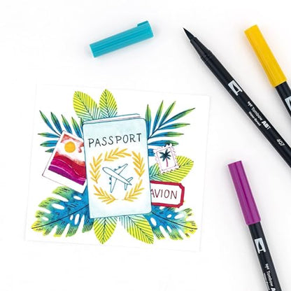 56189 Dual Brush Pen Art Markers (10 Count)