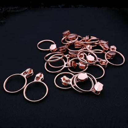 5 Rose Gold Metallic Teeth Nylon Coil Zippers by The Yard Bulk 10 Yards White Zipper Tape with 25pcs Rose Gold Ring Pull Sliders for DIY Sewing Tailor Craft Bag