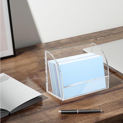 2 Pack 3x5 Index Card Holder Clear Acrylic Card Stand
