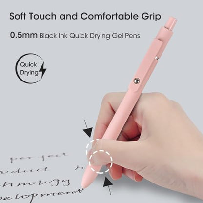 Gel Pens 10pcs 0.5mm Quick Dry Black Ink Fine Point Pens (10 Count)