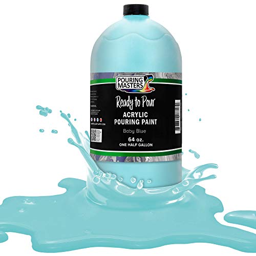 Baby Blue Acrylic Ready to Pour Pouring Paint (64 Fl Oz)