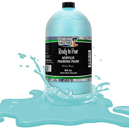 Baby Blue Acrylic Ready to Pour Pouring Paint (64 Fl Oz)