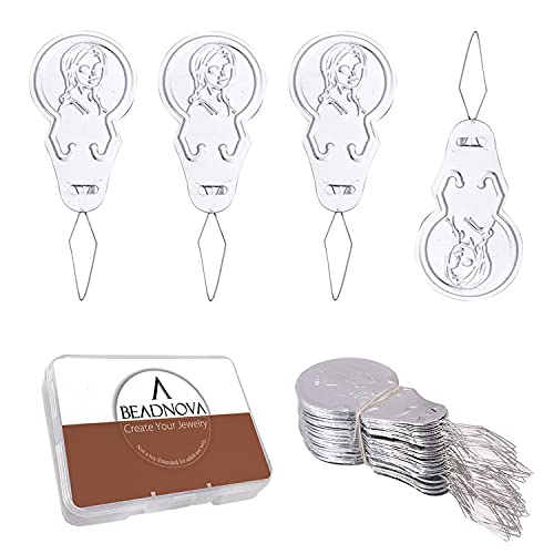 Embroidery Needle Threader Tool 50pcs Aluminum Sewing Machine Needle Threader for Hand Sewing Cross Stitch Craft Knitting Quilting (50 Count)