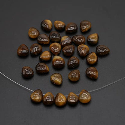 50 Pcs Natural Stone Beads Waterdrop Shape Healing Chakra Polished Assorted Crystal Quartz Agate Stone Charms for Jewelry Making Necklace Bracelet