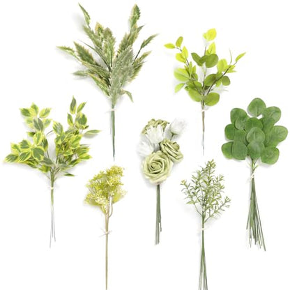 Artificial Greenery Stems Box Set (42 Count)