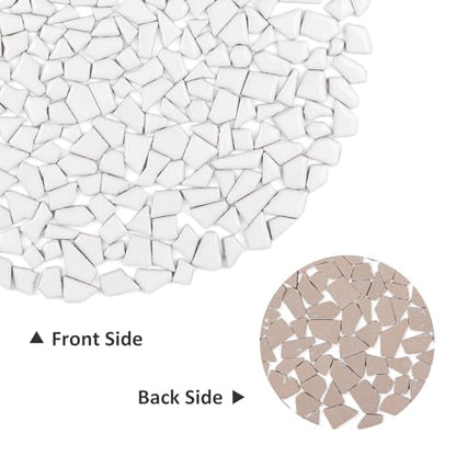 White Ceramic Mosaic Tiles for Crafts