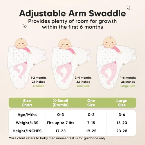 3pk Organic Swaddles for Newborns Girls (3 Count)
