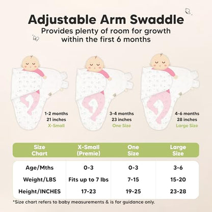 3pk Organic Swaddles for Newborns Girls (3 Count)