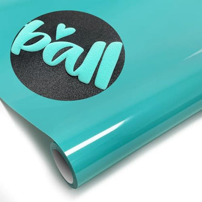Turquoise Puff Vinyl Heat Transfer
