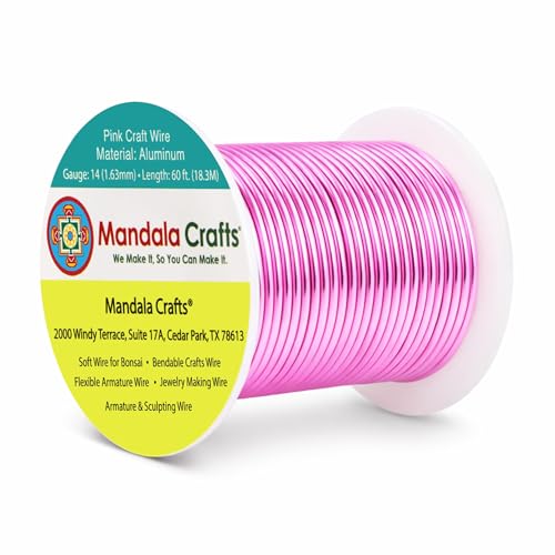 14 Gauge Pink Anodized Aluminum Craft Wire