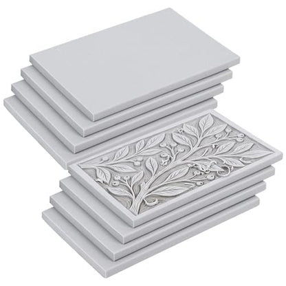 8pcs 4"x6" Gray Rubber Linoleum Blocks for Printmaking (8 Count)