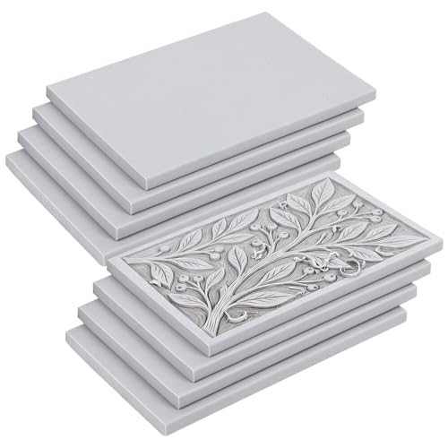8pcs 4"x6" Gray Rubber Linoleum Blocks for Printmaking (8 Count)