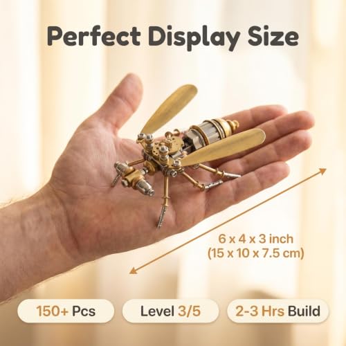 Steampunk 3D Metal Fruit Fly Puzzle Model