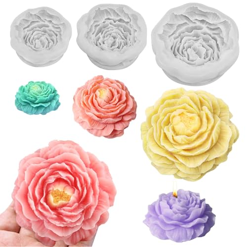 Peony Candle Molds (3 Count)
