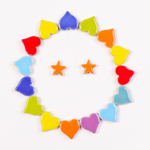 200g Ceramic Mosaic Tiles Pieces (150 Count)