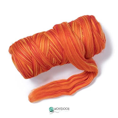 Multi Colored Natural Wool roving
