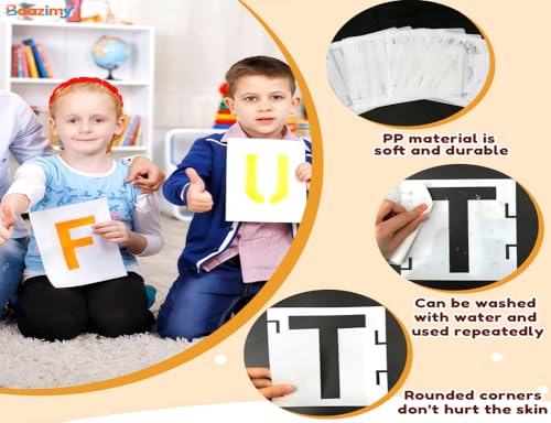 5 Inch 42 Pcs Reusable Letter Number Symbol Stencils (42 Count)