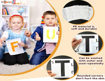 5 Inch 42 Pcs Reusable Letter Number Symbol Stencils (42 Count)