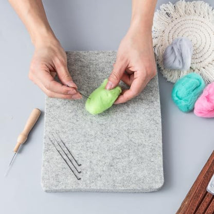 4 Pcs Needle Felting Pad Needled Felting Mat Wool Supplies Thick Firm Base Woolen Block for Beginners Crochet Knitting Projects Kit Tool