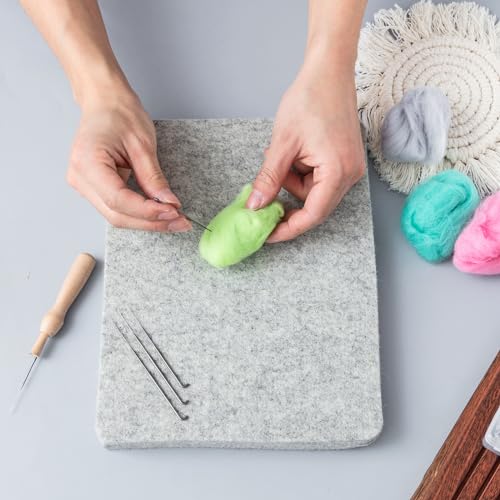 8 Pcs Needle Felting Pad Needled Felting Mat Wool Supplies Thick Firm Base Woolen Block for Beginners Crochet Knitting Projects Kit Tool