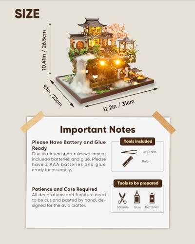 DIY Miniature House Kit Dollhouse Kit for Adults Chinese Wonderland