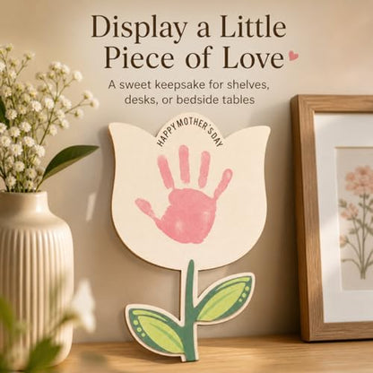 Tulip Handprint Plaque For Mother's Day