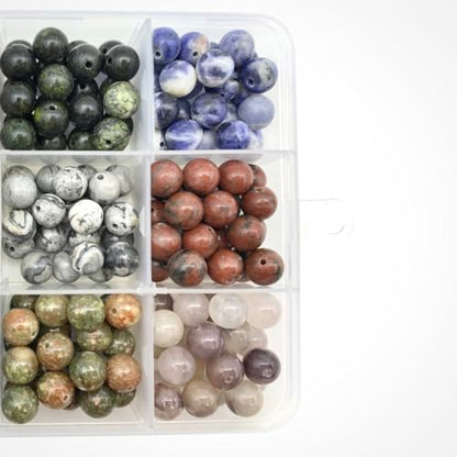 350Pcs 8mm Natural Gemstone Beads