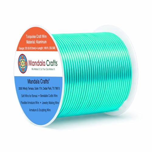 20 Gauge Turquoise Anodized Aluminum Craft Wire (100 Foot)